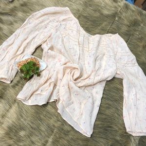 Light Pink Floral Summer Blouse 👚